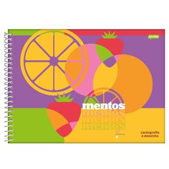 CADERNO DESENHO CAPA DURA 80FLS - ESPIRAL - MENTOS - UN - JANDAIA