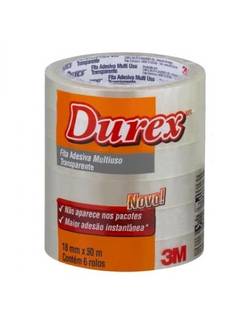 FITA ADESIVA DUREX 18X50 - TRANSPARENTE - PCT 6 - 3M