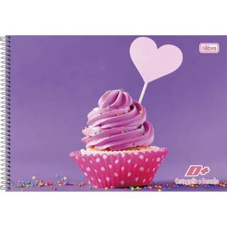 CADERNO DESENHO CAPA DURA 96FLS - ESPIRAL - MAIS+ FEM - PCT 4 - TILIBRA