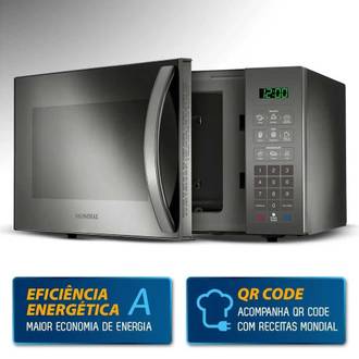 MICRO-ONDAS 34 LTS 127V MO-02-34-E - CINZA/ESPELHADO - UN - MONDIAL
