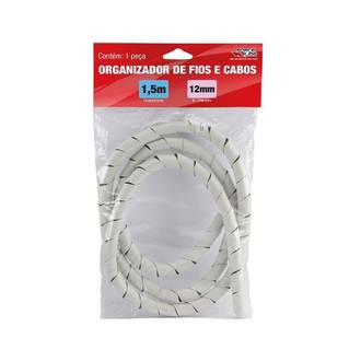 ORGANIZADOR DE CABOS 12MM 1,5M - BRANCO - UN - FORCE LINE
