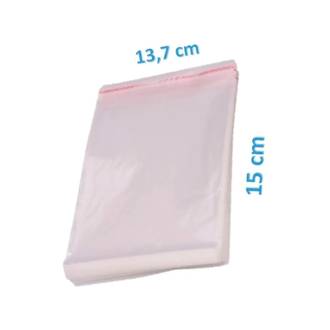 SACO TRANSPARENTE ADESIVADO - C/100 - 13,7X15 - UN - GALA