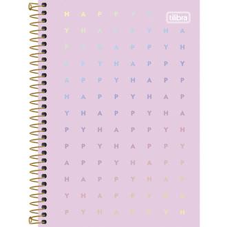 CADERNETA ESPIRAL CAPA DURA 80FLS - HAPPY - UN - TILIBRA