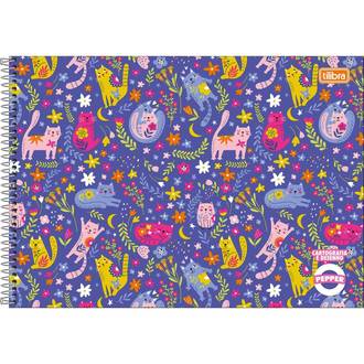 CADERNO DESENHO CAPA DURA 80FLS - ESPIRAL - 390437 - PEPPER FEM - UN - TILIBRA