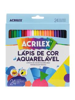LAPIS DE COR AQUARELAVEL 24 CORES - C/PINCEL - C/24 - PCT 6 - ACRILEX
