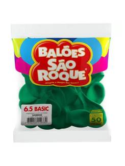 BALAO 6,5 LISO BASIC C/50 - VERDE - UN - SAO ROQUE