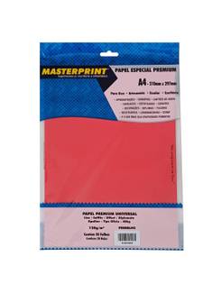 PAPEL DIPLOMATA A4 120G - 20FL LISO/OFFSET - 302070071 - VERMELHO - UN - MASTERPRINT