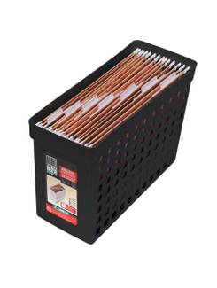 CAIXA ARQUIVO ESTREITO C/ FURO SEM TAMPA - OR70022 - PRETO - UN - ORDENE