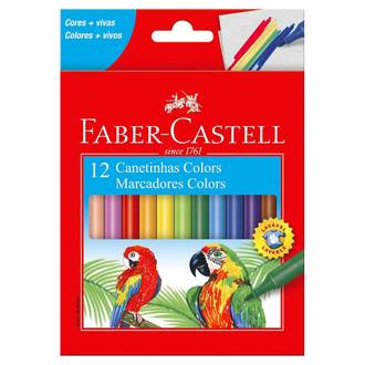 CANETA HIDROGRAFICA COLORS C/12 CORES - UN - FABER