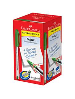 CANETA TRILUX 032 1,0MM - VERDE - CX 50 - FABER