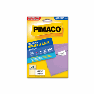 ETIQUETA INKJET/LASER A5 12FL - A5Q-2337 - 23X37 - UN - PIMACO