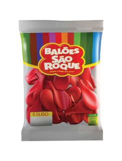 BALAO 6,5 LISO BASIC C/50 - VERMELHO - UN - SAO ROQUE