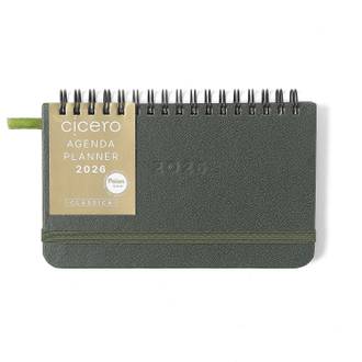AGENDA ESPIRAL CLASSICA OFFICE 15,5X9 - PLANNER VERDE OLIVA - UN - CICERO