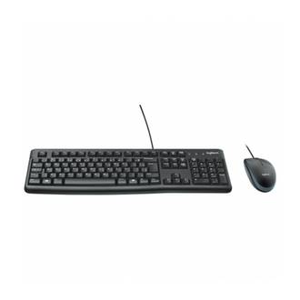 TECLADO E MOUSE LOGITECH C/FIO MK120 USB - PRETO - LOGITECH - UN - LOGITECH