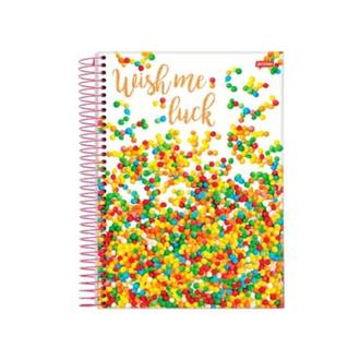 CADERNO UNIV CAPA DURA 10X1 160FLS - WISH - PCT 4 - JANDAIA