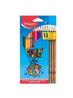 LAPIS DE COR START 12 CORES + 3 LAPIS GRAPITE HB - C/12 - UN - MAPED