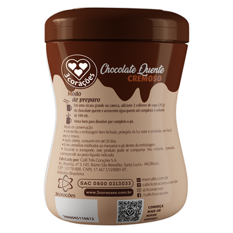 CHOCOLATE QUENTE CREMOSO 180G - UN - 3 CORACOES