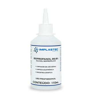 ALCOOL ISOPROPILICO 110ML ISOPROPANOL 99,8% C/ BICO - UN - IMPLASTEC