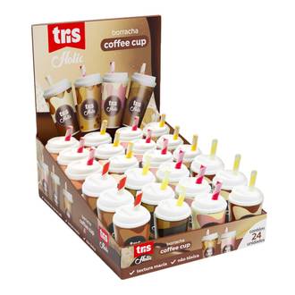 BORRACHA HOLIC COFFE CUP 911155 - CX 24 - TRIS