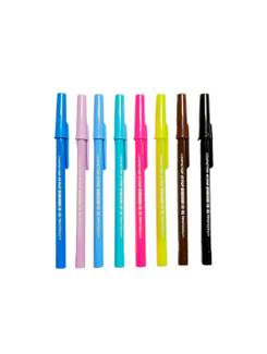 CANETA ESFEROGRAFICA POP 0,7MM - SORTIDA - AZUL - PCT 100 - COMPACTOR