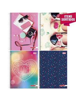 CADERNO UNIV CAPA DURA 12X1 240FLS - MAIS+ FEM - PCT 4 - TILIBRA