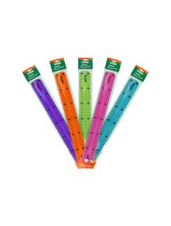 REGUA FLEXIVEL 30CM CORES 4365 - CX 25 - LEO E LEO