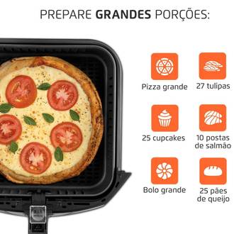 FRITADEIRA AIR FRYER 8L AFN-80-BI 127V - PRETO/INOX - UN - MONDIAL