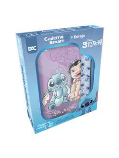 CAIXA CRIATIVA STITCH CADERNO COLEGIAL + ESTOJO 5319 - STITCH - UN - DAC
