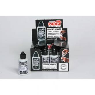 REABASTECEDOR PARA PINCEL QUADRO BRANCO - 20ML - PRETO - CX 12 - RADEX