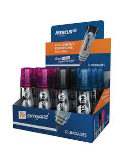 FITA CORRETIVA RECARREGAVEL 5MM X 6M - CX 12 - MERCUR