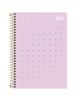 CADERNETA ESPIRAL CAPA DURA 80FLS - HAPPY - UN - TILIBRA