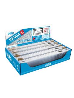 REGUA ACRILICA 30CM POTENCIA - 3103 - CRISTAL - DPL 120 - DELLO