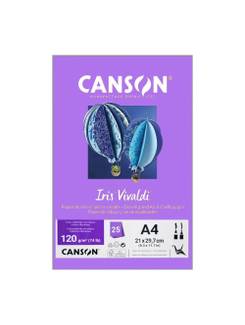 PAPEL IRIS VIVALDE A4 25FLS - 120G - VIOLETA - UN - CANSON