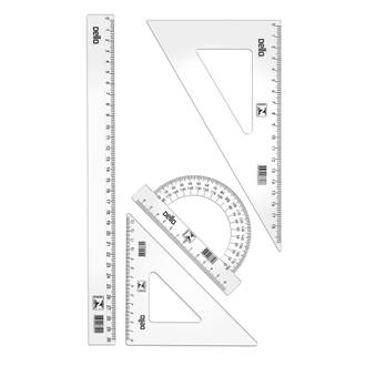 KIT GEOMETRICO 1° GRAU PLAST C/ 4 PEÇAS - 8730 - UN - DELLO
