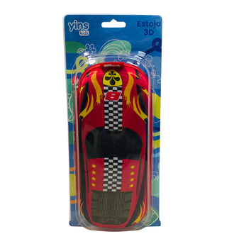 ESTOJO ESCOLAR INFANTIL FIRE RACER - YS42643 - UN - YINS