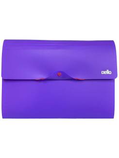 PASTA SANFONADA A4 12 DIVISORIAS FULL COLOR- 6107 - ROXO - UN - DELLO