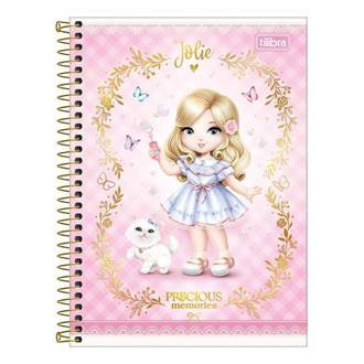 CADERNO UNIV CAPA DURA 10X1 160FLS - 308544 - JOLIE - PCT 4 - TILIBRA