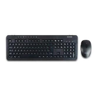 TECLADO E MOUSE S/FIO USB RECARREGAVEL - TC250 - PRETO - UN - MULTILASER