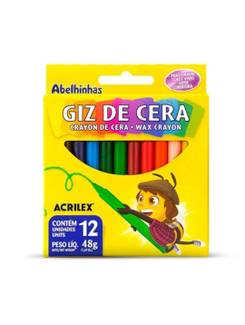 GIZ DE CERA 12 CORES - 09012 - PCT 12 - ACRILEX