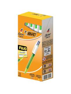 CANETA RETRATIL 4 EM 1 3 CORES + MARCA TEXTO - CX 12 - BIC