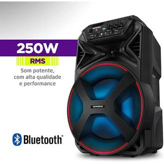 CAIXA DE SOM BT250W CONNECT PARTY PLUS - CM-250 - PRETO - UN - MONDIAL