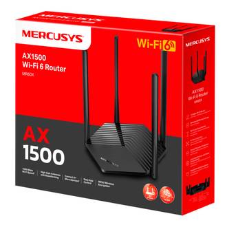 ROTEADOR WIFI 6 AX1500 MR60X - GIGA - PRETO - UN - MERCUSYS