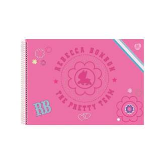 CADERNO DESENHO CAPA DURA 60FLS - ESPIRAL - REBECCA BOMBOM - PCT 5 - ANIMATIVA