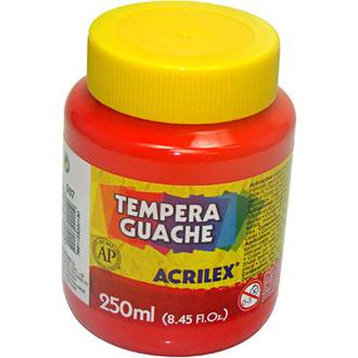 TINTA GUACHE 250ML  - VERMELHO FOGO - UN - ACRILEX