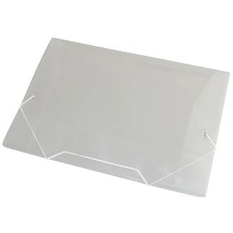 PASTA ELASTICO PLASTICA OFICIO - 1021 - CRISTAL - PCT 10 - ACP