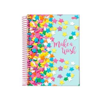 CADERNO UNIV CAPA DURA 10X1 160FLS - WISH - PCT 4 - JANDAIA