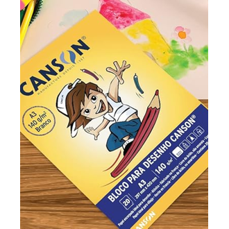 BLOCO DESENHO A4 40FL - 140G - 66667087 - BRANCO - UN - CANSON