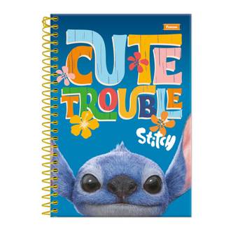 CADERNO UNIV CAPA DURA 1X1 80FLS - 3370665 - STITCH - UN - FORONI