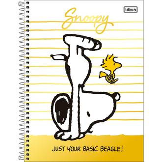 CADERNO UNIV CAPA DURA 1X1 80FLS - 396052 - SNOOPY - UN - TILIBRA
