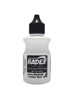 TINTA P/ALMOFADA DE CARIMBO 40ML - PRETO - UN - RADEX